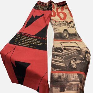 Alice + Olivia x Ford Bronco Wide Leg Graphic Pants Womens Sz 29 NWT